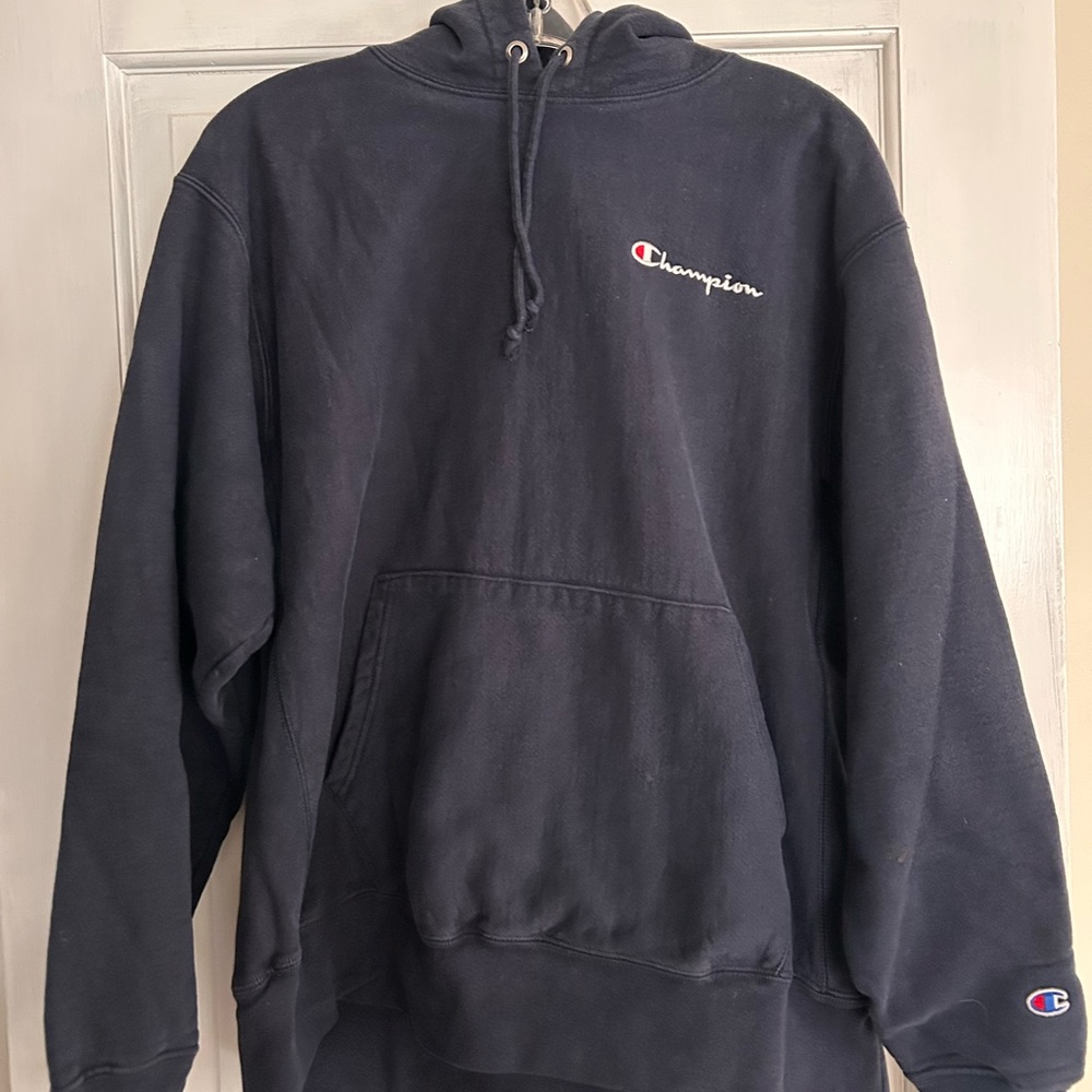 Champion Men's Navy Hoodie